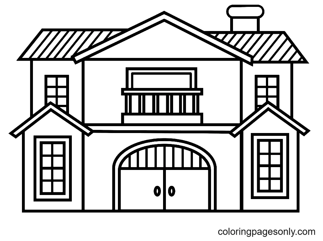 House Coloring Pages