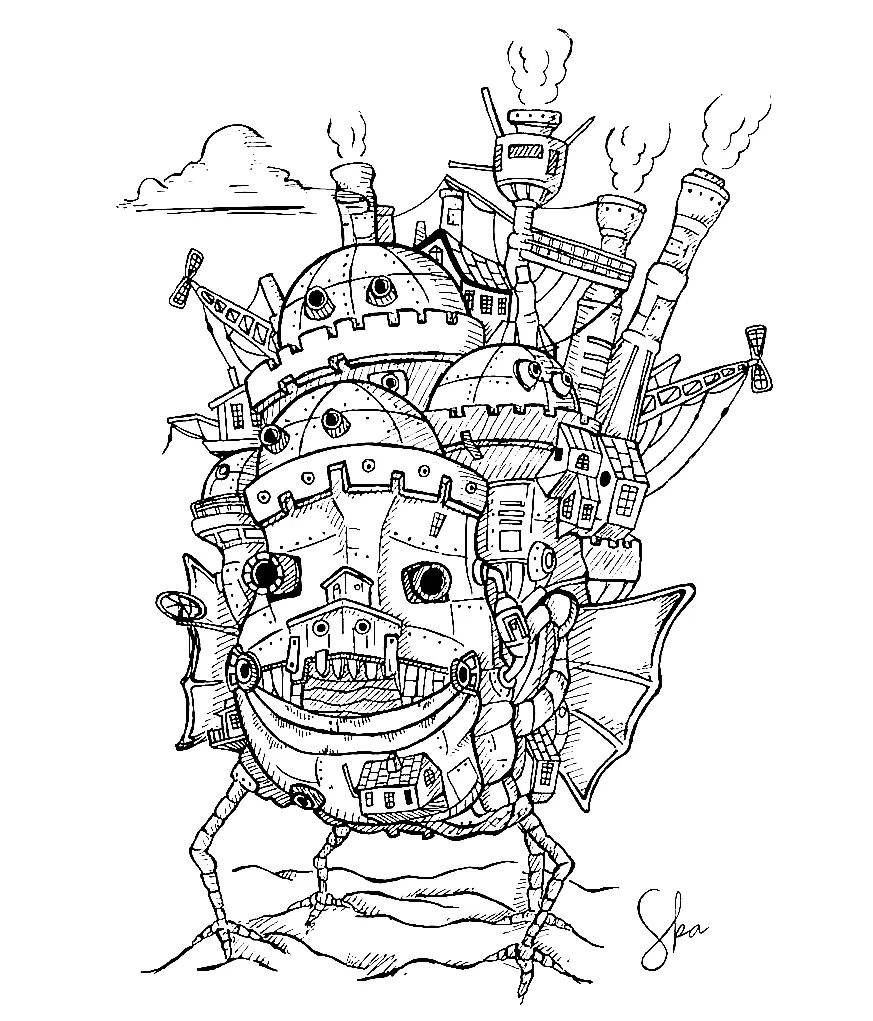 Howl s Moving Castle Coloring Pages