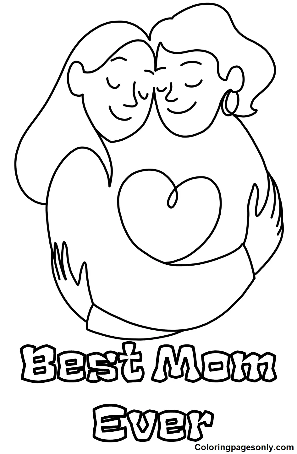 I Love Mom Coloring Pages