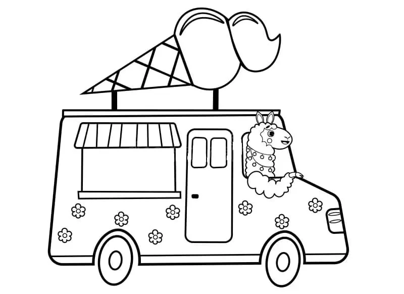 Ice Cream Truck Coloring Pages