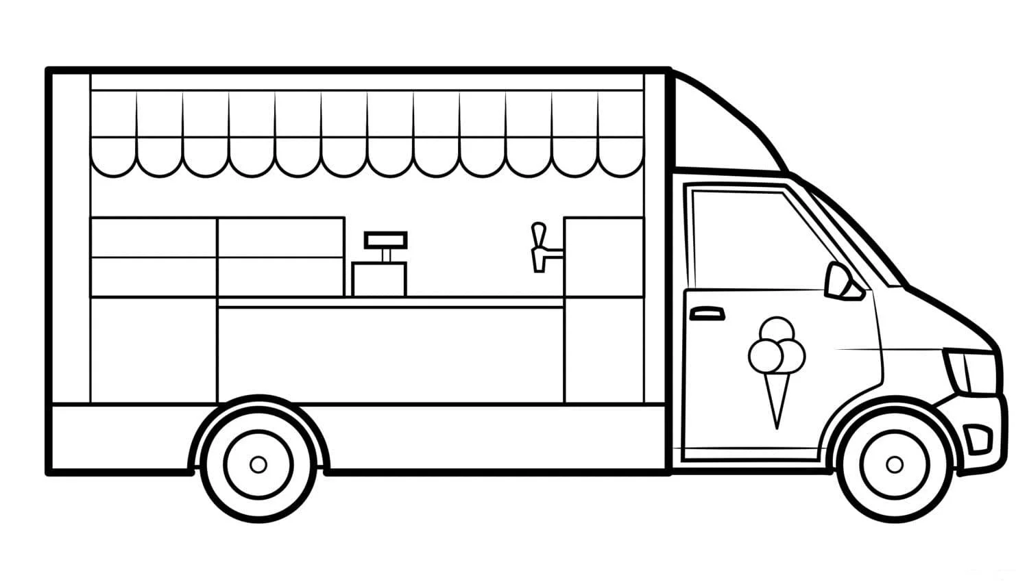 Ice Cream Truck Coloring Pages