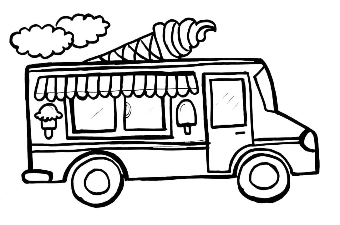 Ice Cream Truck Coloring Pages