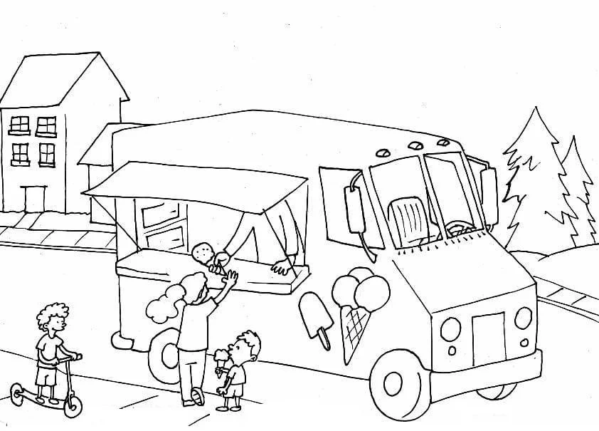 Ice Cream Truck Coloring Pages