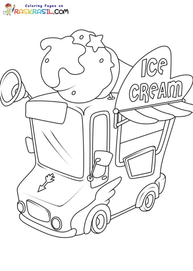 Ice Cream Truck Coloring Pages