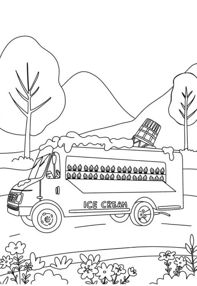 Ice Cream Truck Coloring Pages