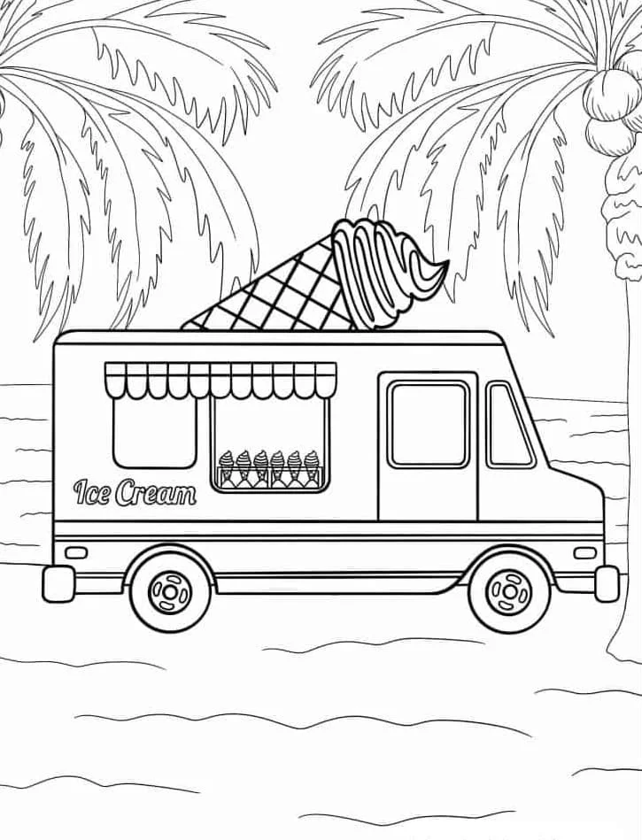 Ice Cream Truck Coloring Pages