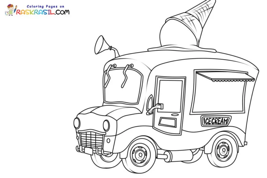 Ice Cream Truck Coloring Pages