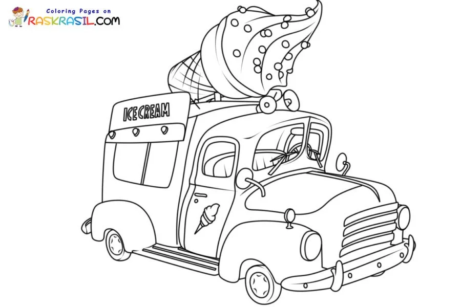 Ice Cream Truck Coloring Pages