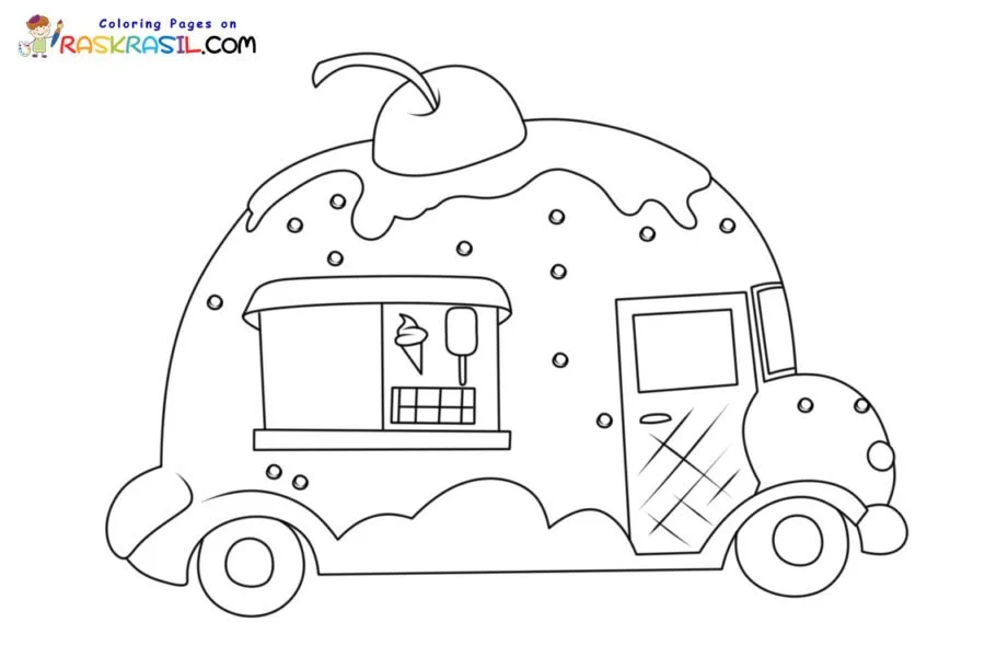 Ice Cream Truck Coloring Pages