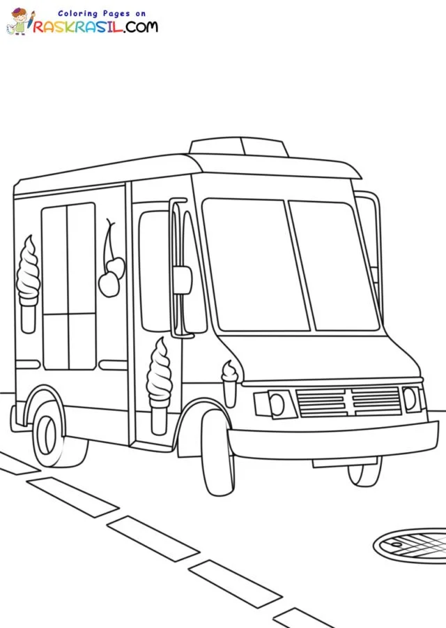 Ice Cream Truck Coloring Pages