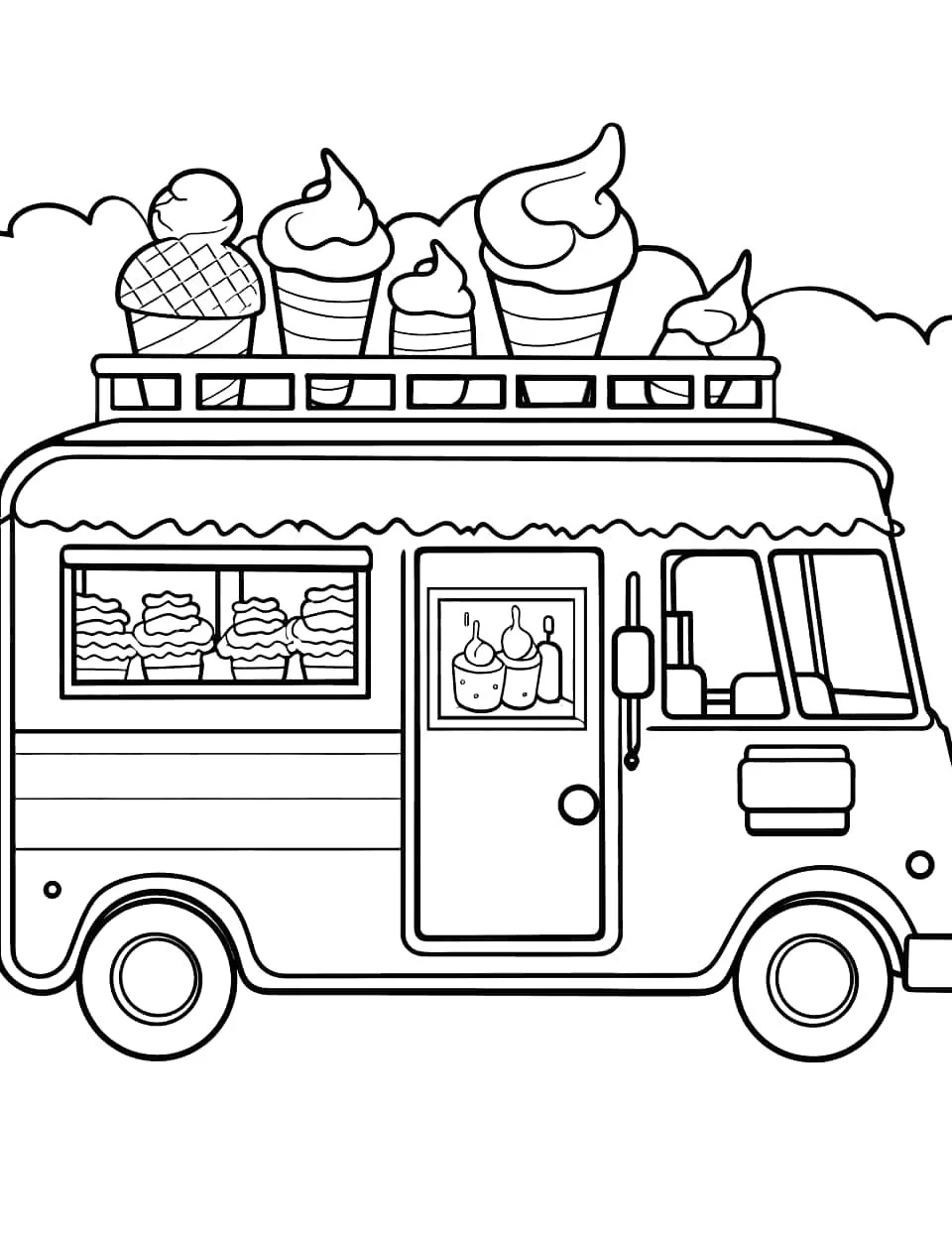 Ice Cream Truck Coloring Pages