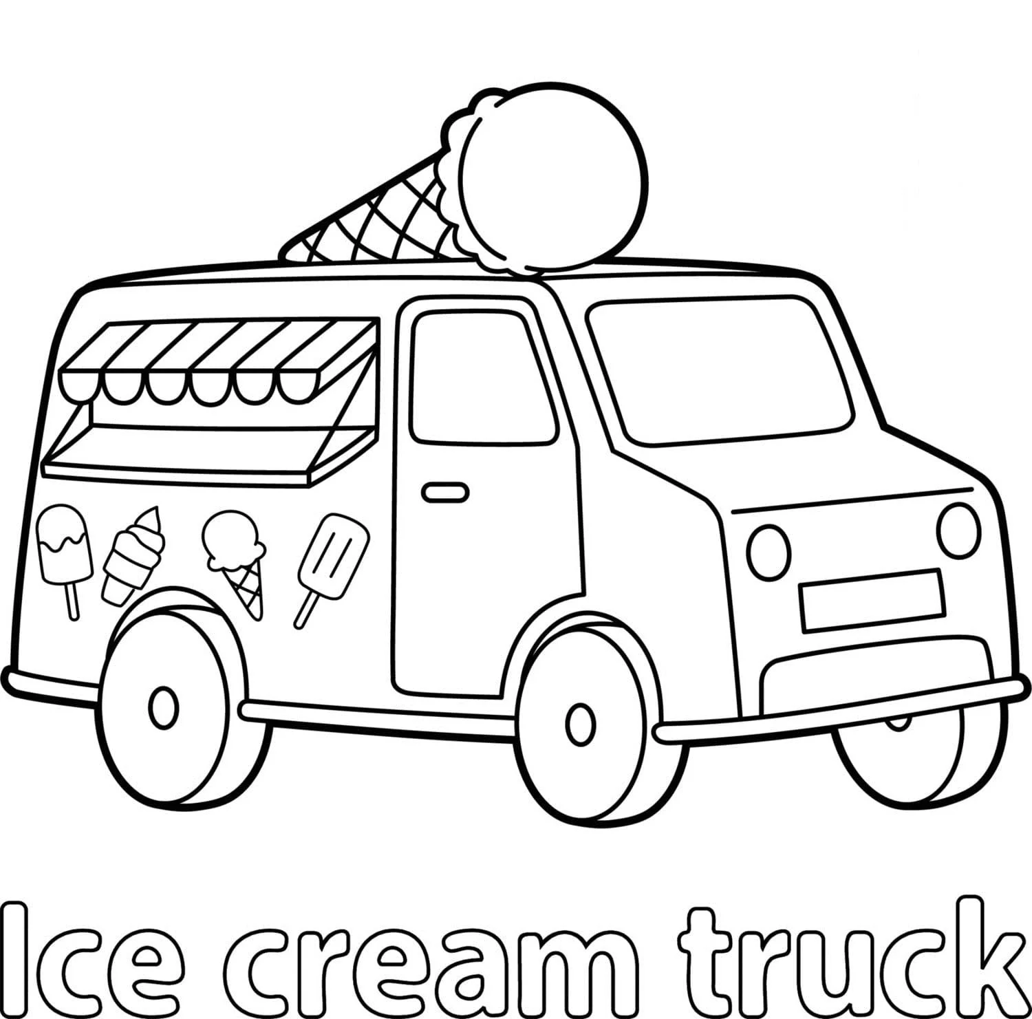 Ice Cream Truck Coloring Pages