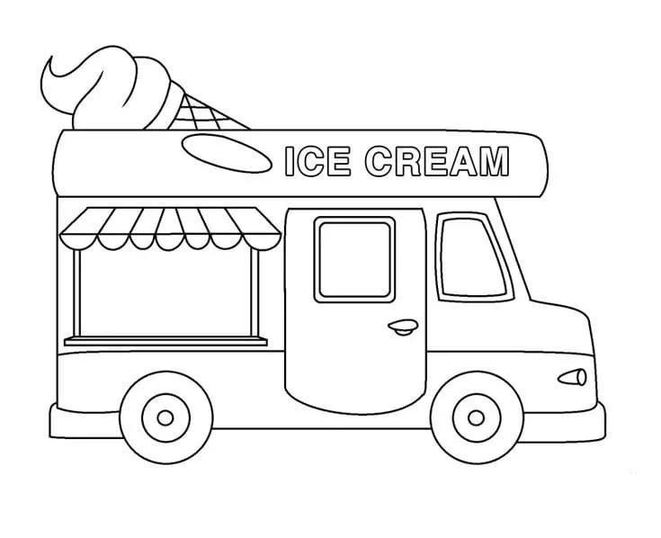 Ice Cream Truck Coloring Pages