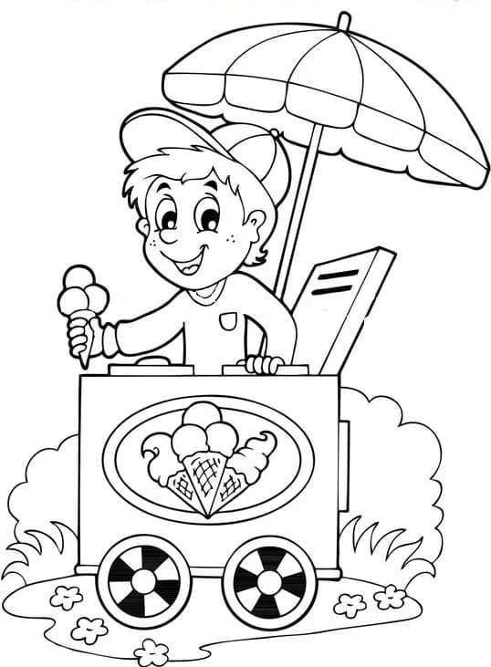 Ice Cream Truck Coloring Pages