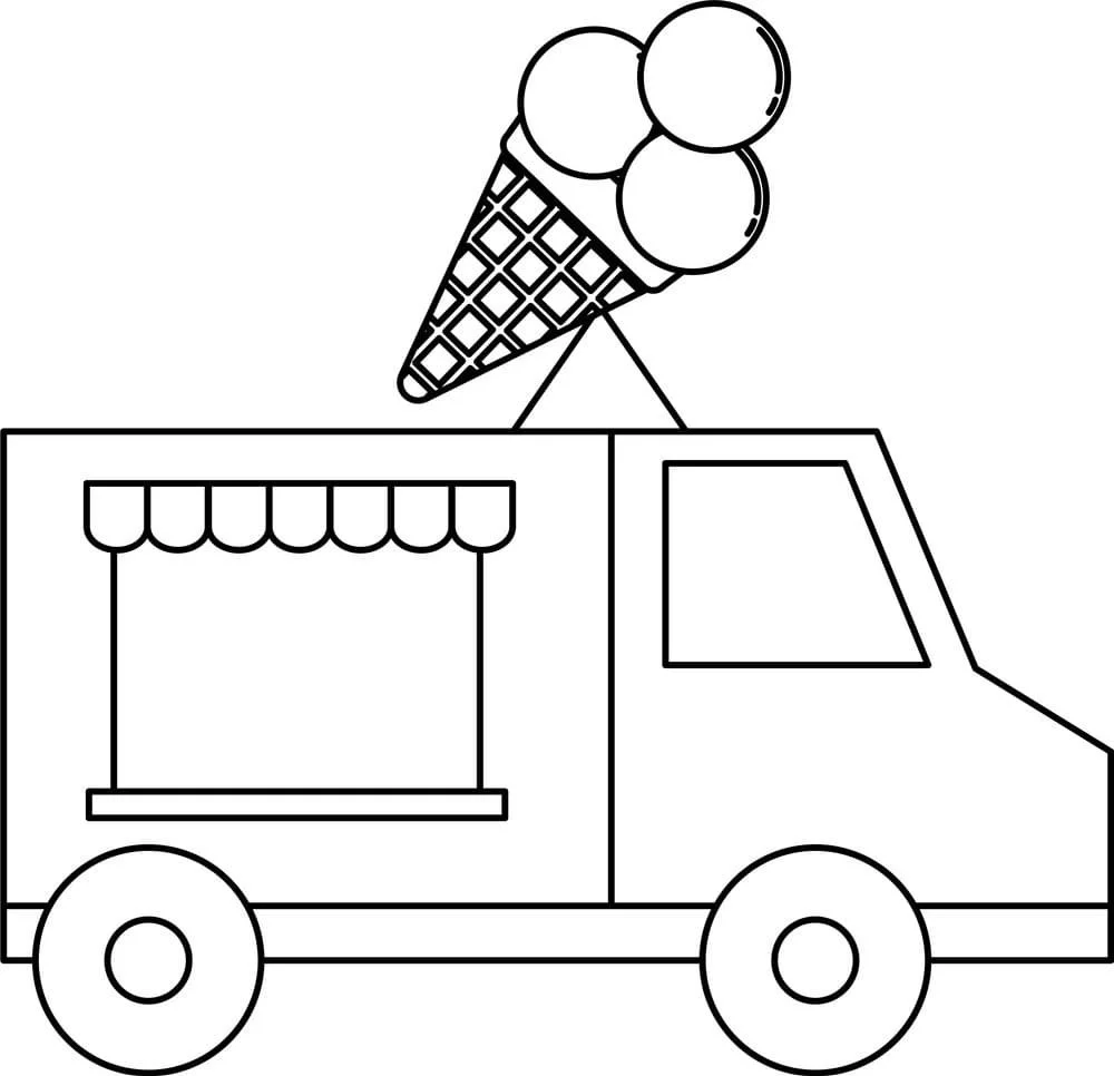 Ice Cream Truck Coloring Pages