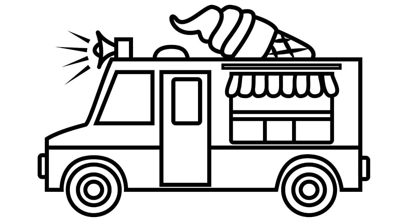 Ice Cream Truck Coloring Pages