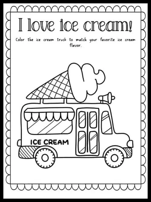 Ice Cream Truck Coloring Pages