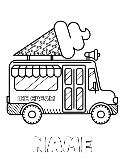 Ice Cream Truck Coloring Pages