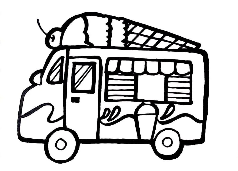 Ice Cream Truck Coloring Pages