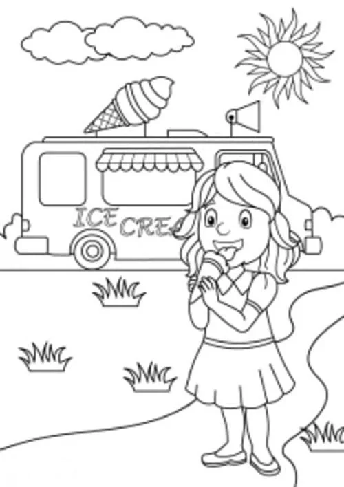 Ice Cream Truck Coloring Pages