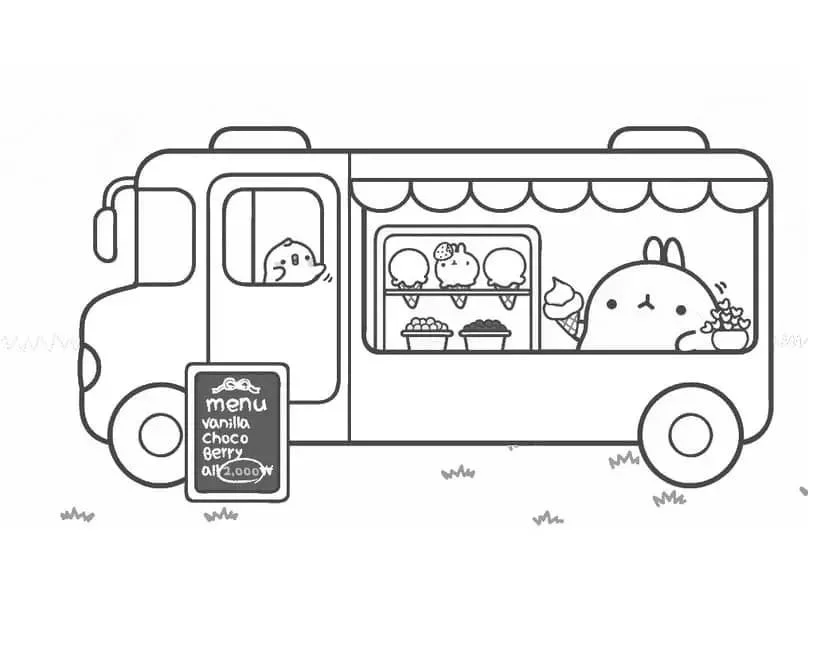 Ice Cream Truck Coloring Pages