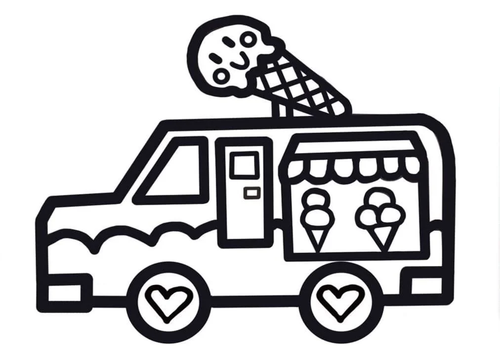 Ice Cream Truck Coloring Pages