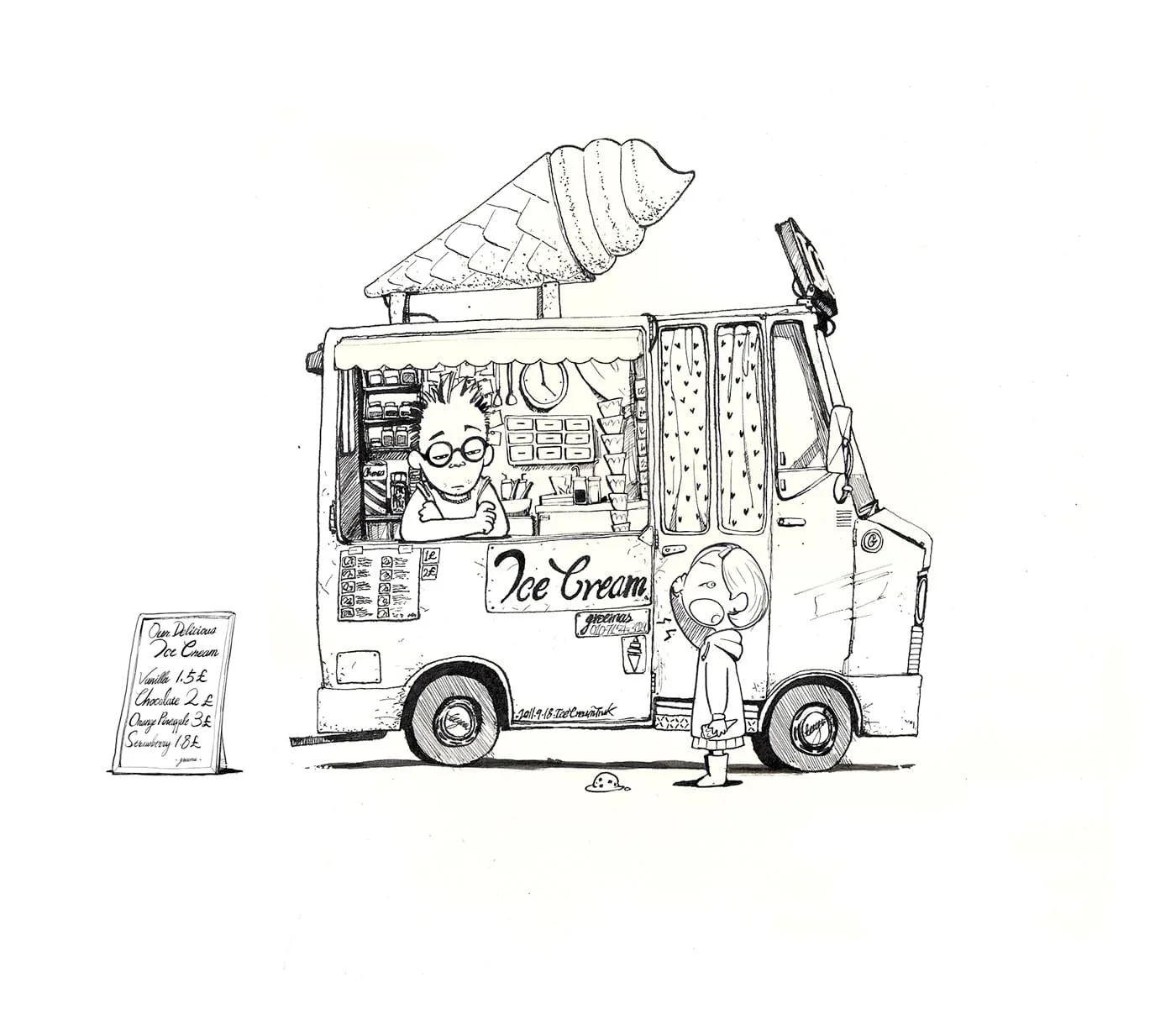 Ice Cream Truck Coloring Pages