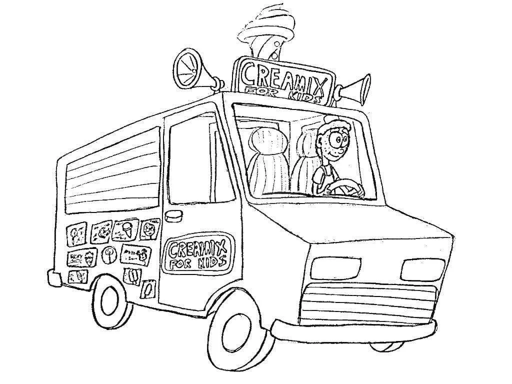 Ice Cream Truck Coloring Pages