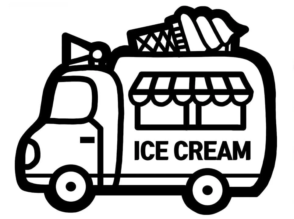 Ice Cream Truck Coloring Pages