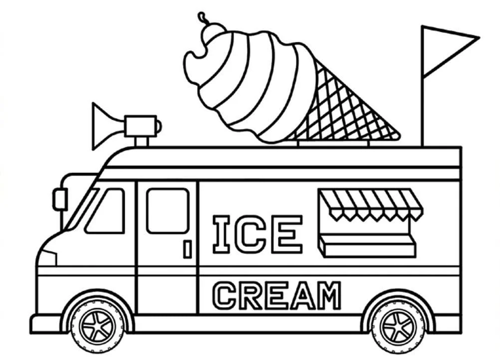 Ice Cream Truck Coloring Pages