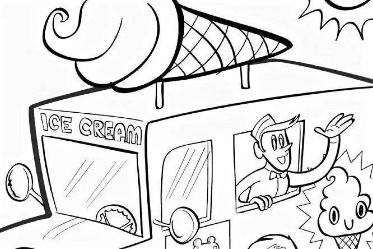 Ice Cream Truck Coloring Pages