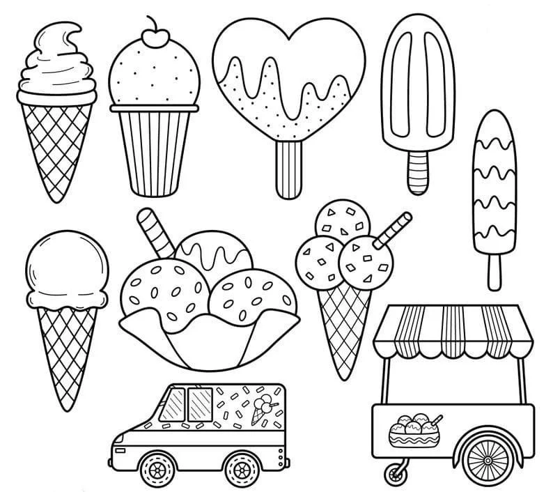 Ice Cream Truck Coloring Pages