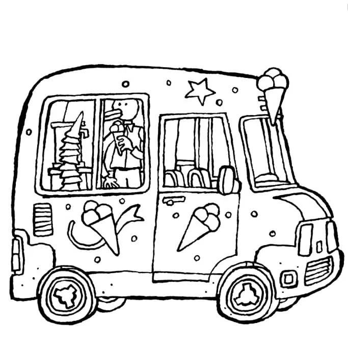 Ice Cream Truck Coloring Pages