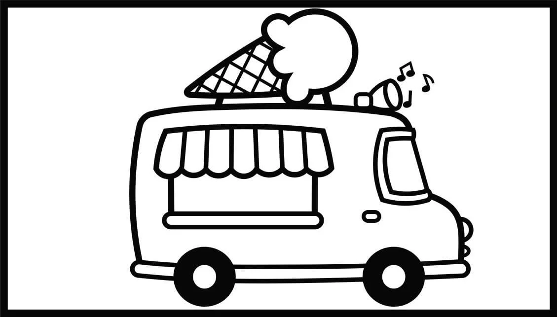 Ice Cream Truck Coloring Pages