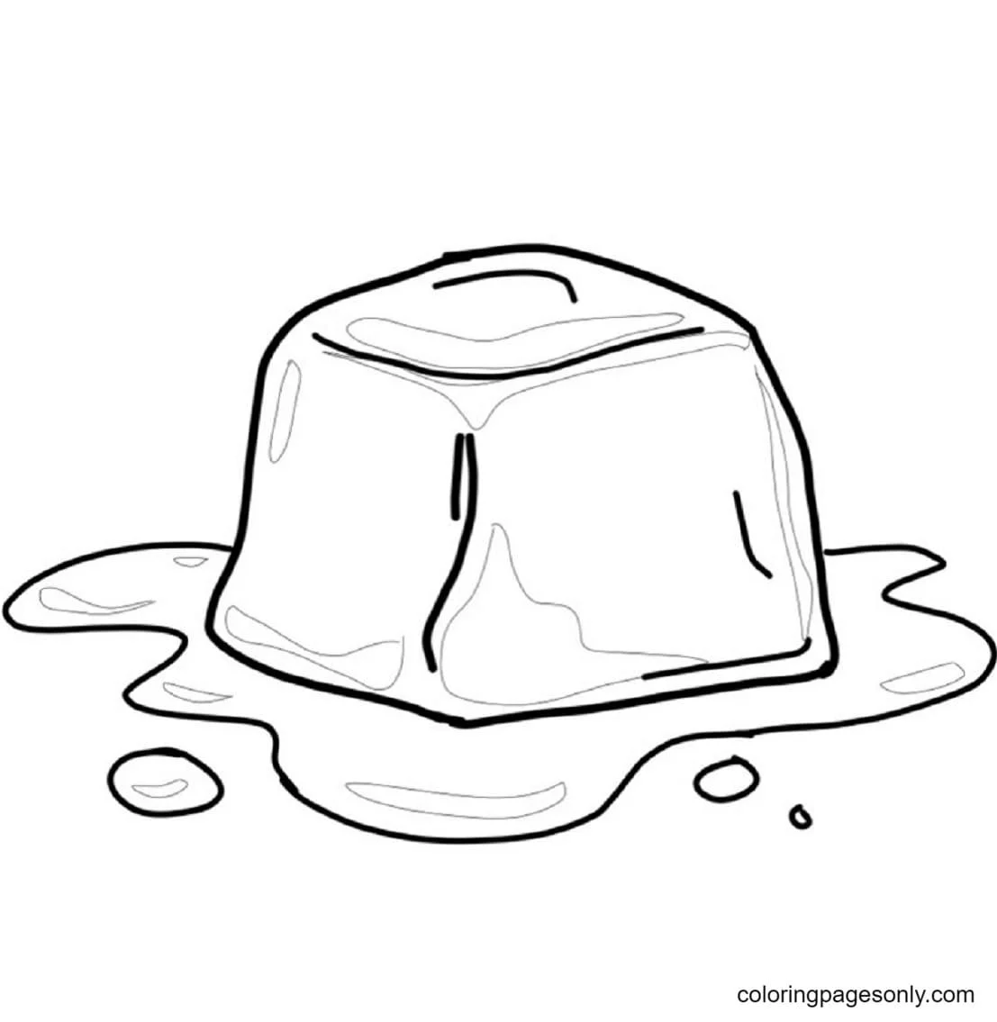 Ice Cube Coloring Pages