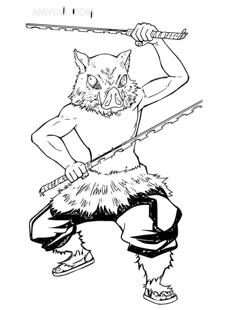 Inosuke Coloring Pages