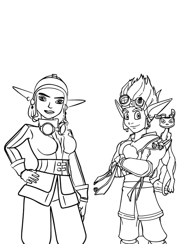 Jak and Daxter Coloring Pages