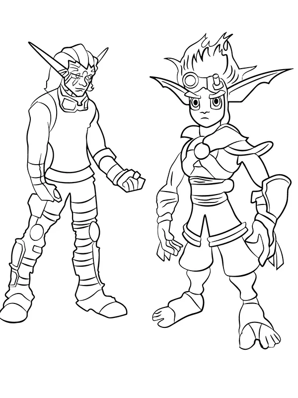Jak and Daxter Coloring Pages