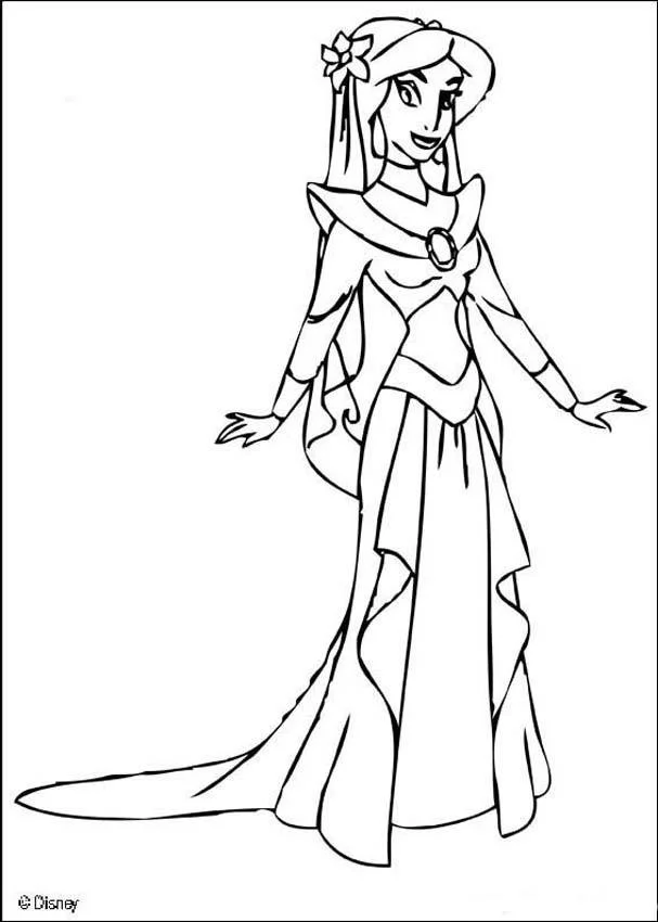 Jasmine Coloring Pages