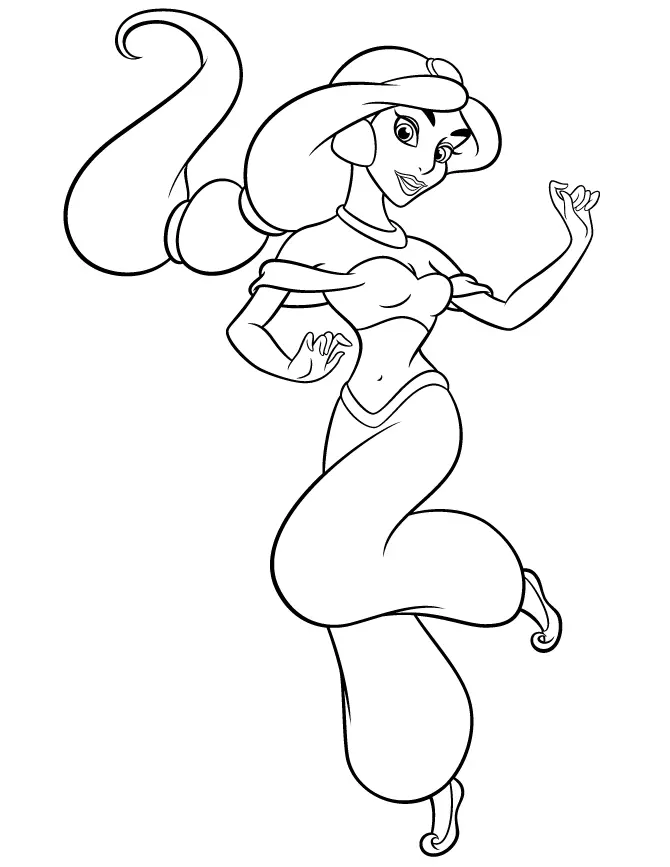 Jasmine Coloring Pages