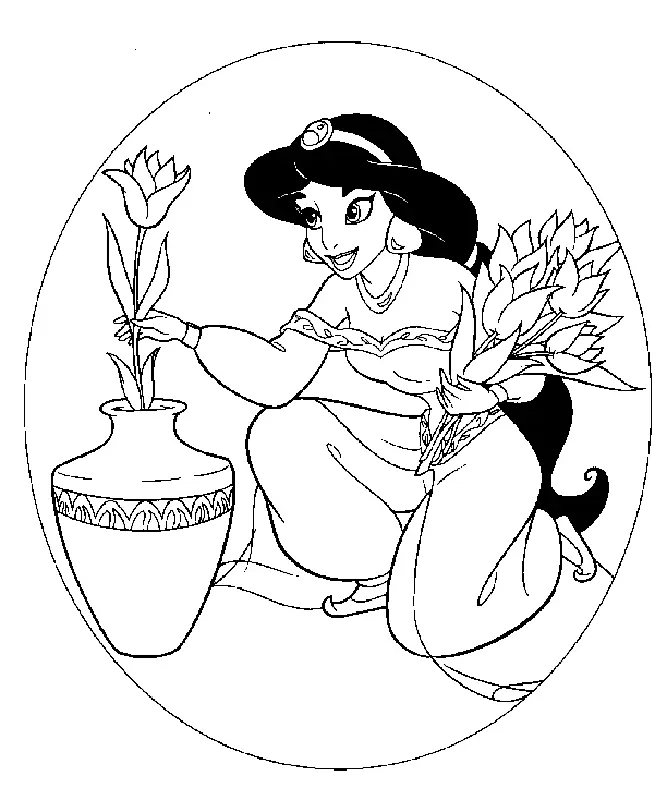 Jasmine Coloring Pages