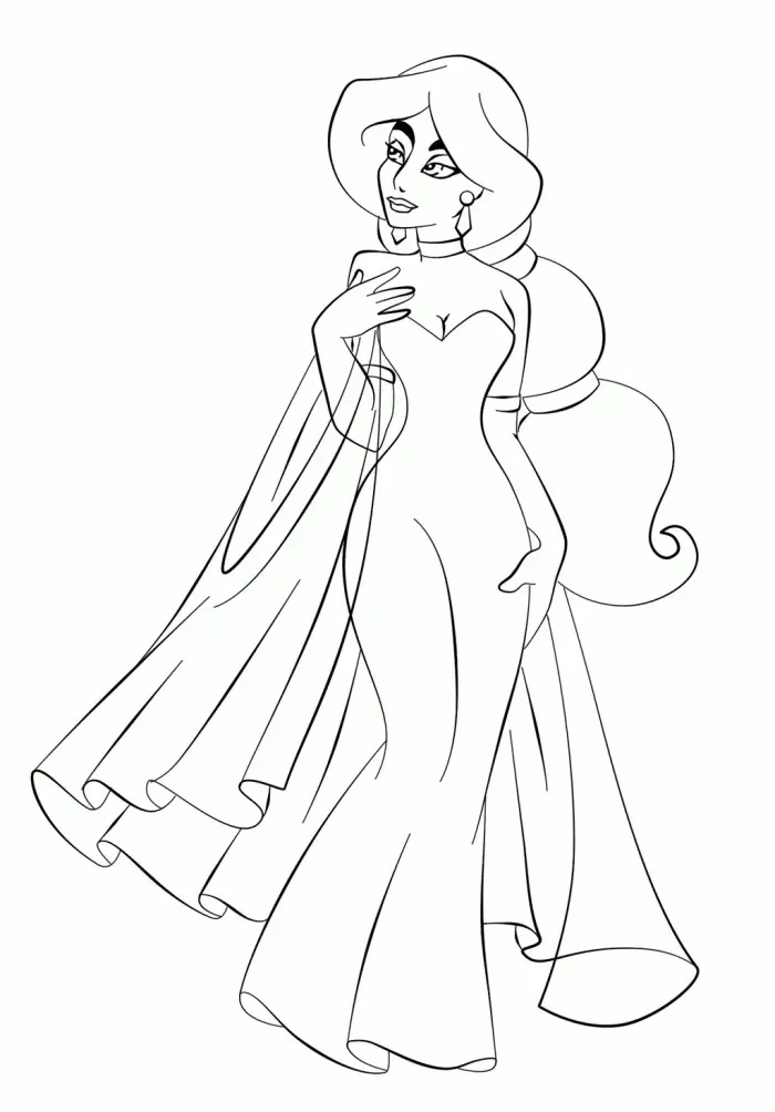 Jasmine Coloring Pages