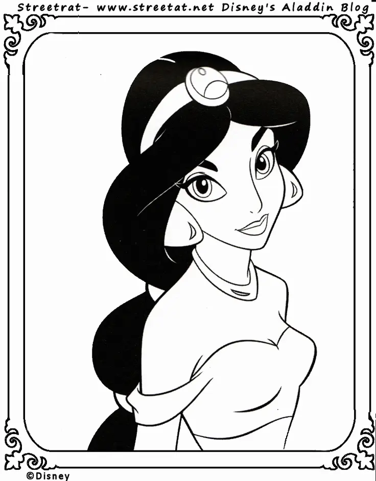 Jasmine Coloring Pages