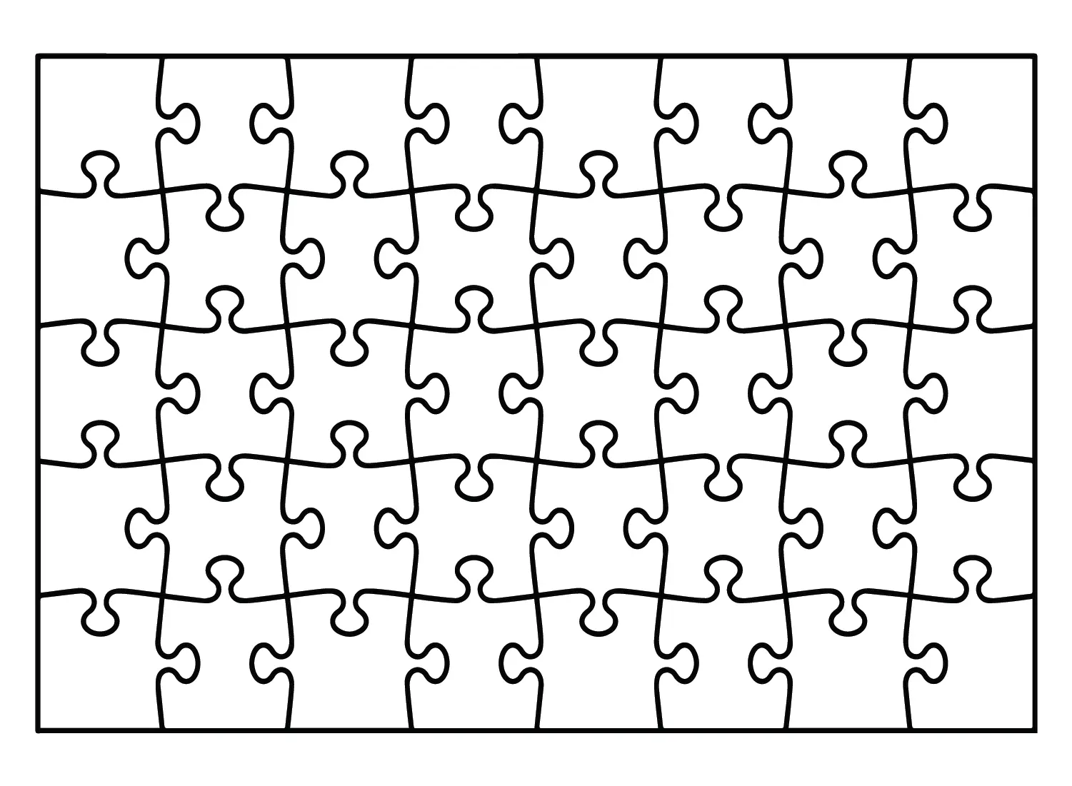 Jigsaw Puzzle Coloring Pages