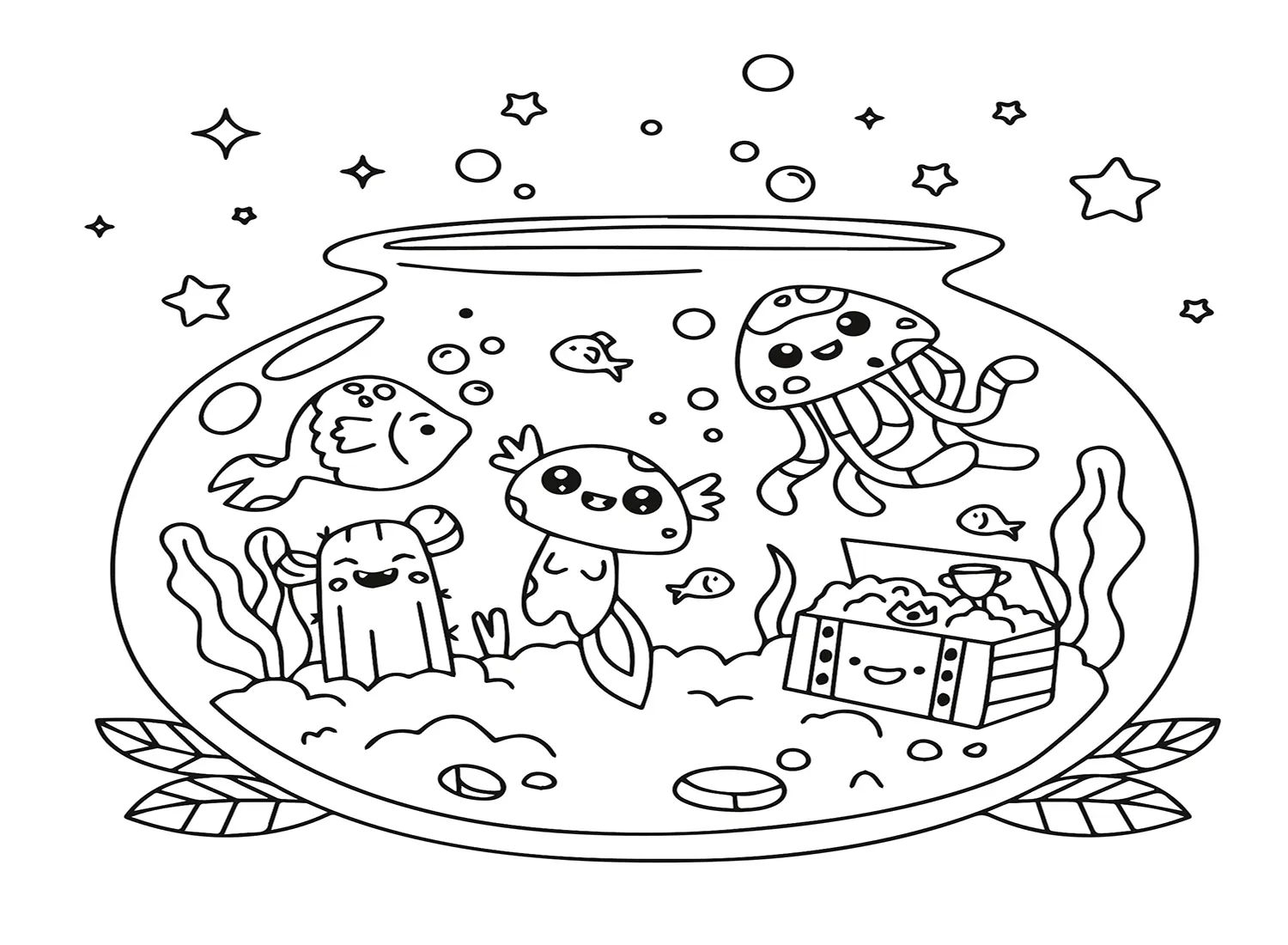 Kawaii Animal Coloring Pages