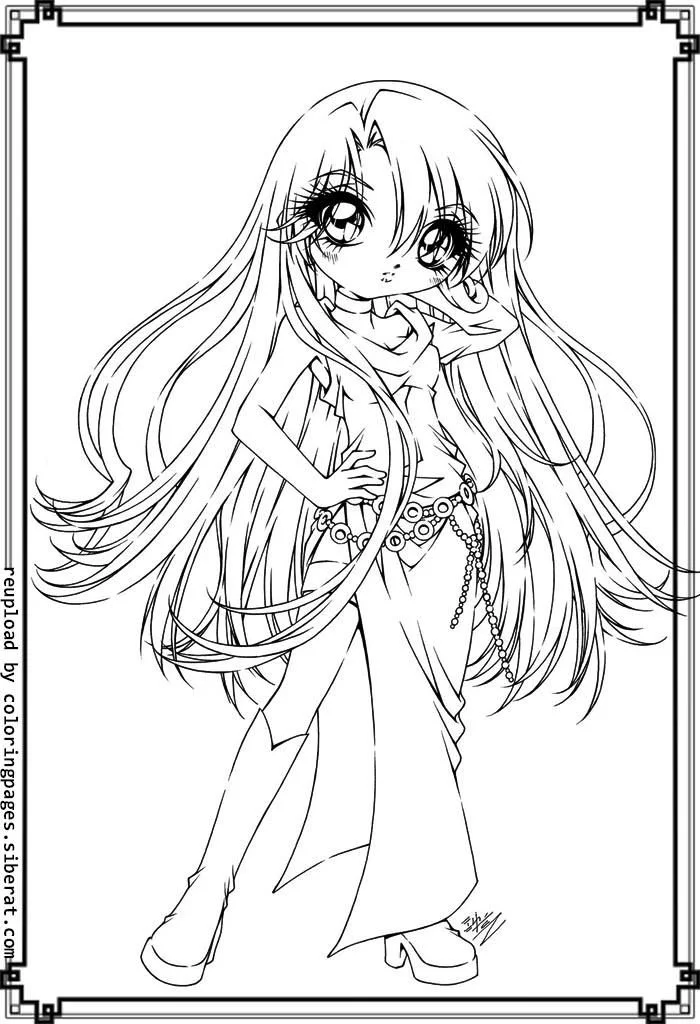 Kawaii Girls Coloring Pages