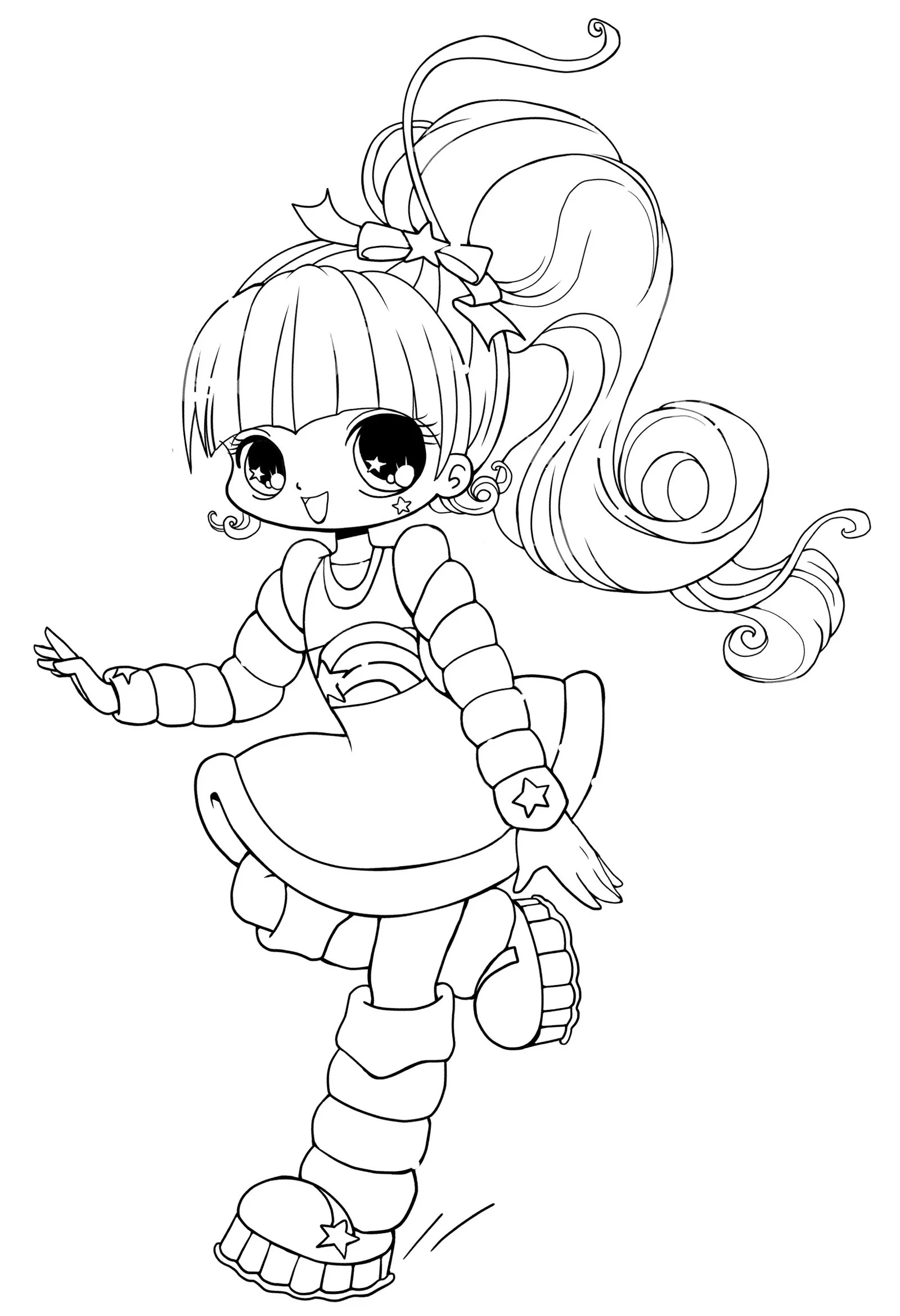 Kawaii Girls Coloring Pages