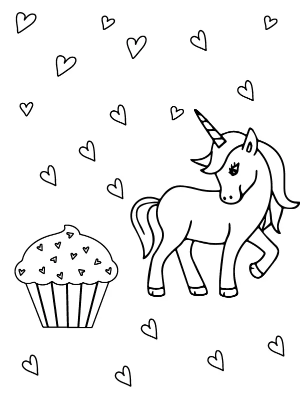 Kawaii Valentines Coloring Pages