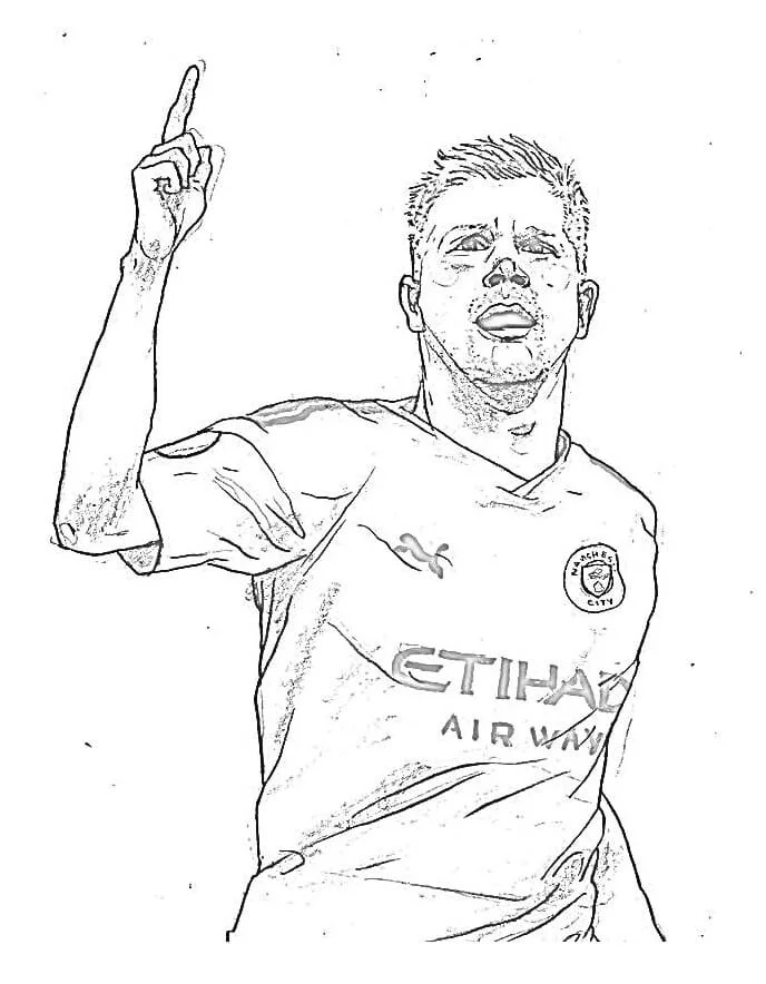Kevin De Bruyne Coloring Pages