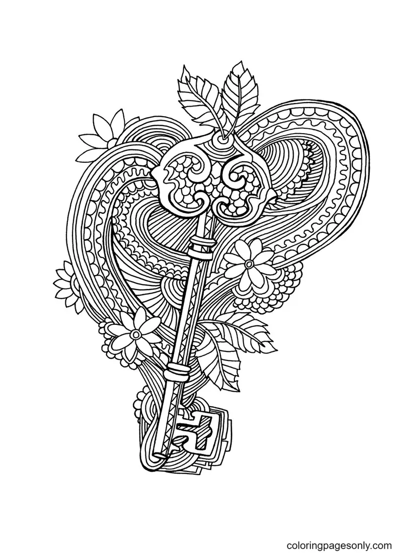 Key Coloring Pages